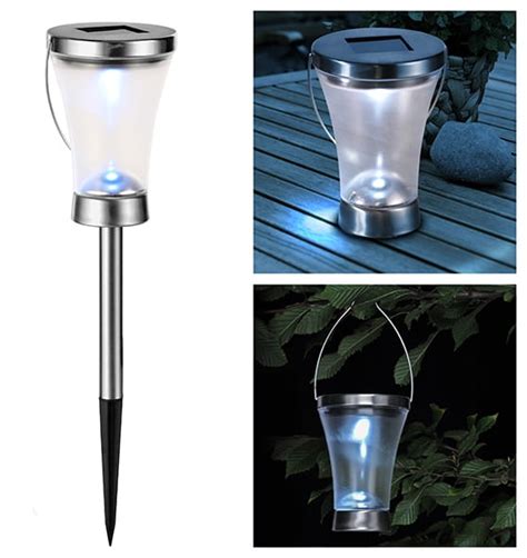 Lampa solarna stojąca wisząca 3 w 1 stal nierdzewna lampy solarne