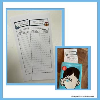 Book Club Bookmarks by The Lupine Lady | TPT