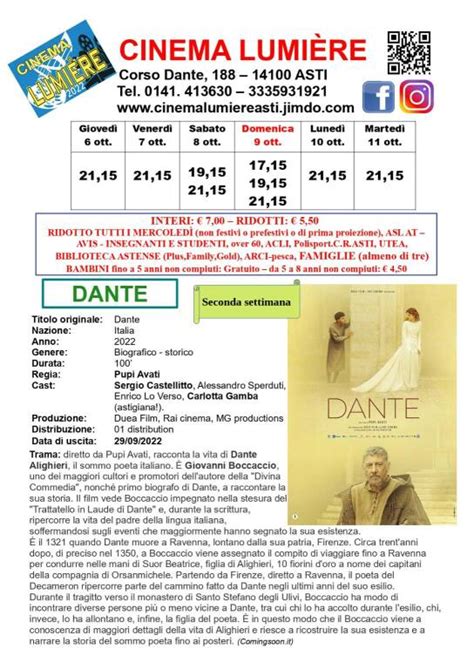 Al Cinema Lumière continua la programmazione di Dante con l attrice