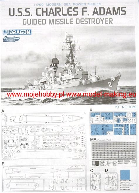 U S S Charles F Adams Dragon 7059