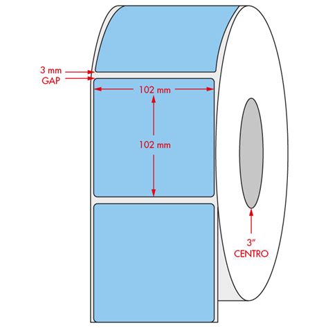 Etiqueta Adhesiva Azul 102x102 Mm Rkl Soluciones En Etiquetas