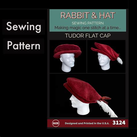 3124 Tudor Flat Cap Hat Rabbit And Hat Pattern