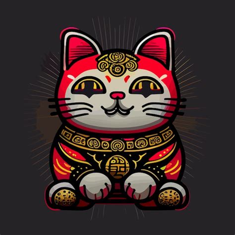 Premium Vector Lucky Cat Vector Icon Illustration