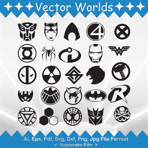 Super Heros Logo Svg Vector Design Masterbundles