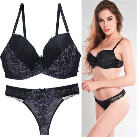 Womens Sexy Foral Lace Push Up Bra Sets Extreme Padded Lingerie Panties Set Abcd Ebay