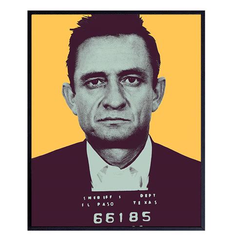 Buy Johnny Cash Folsom Prison Mugshot Poster X Andy Warhol Pop Art