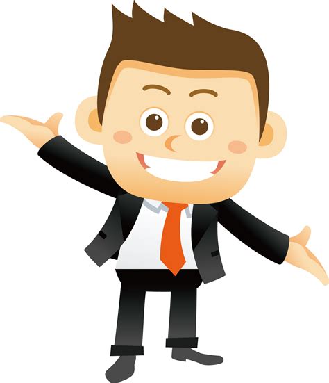 animated happy person
