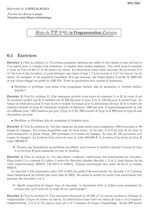 Simplexe 2 Cours informatique de département mathématiques