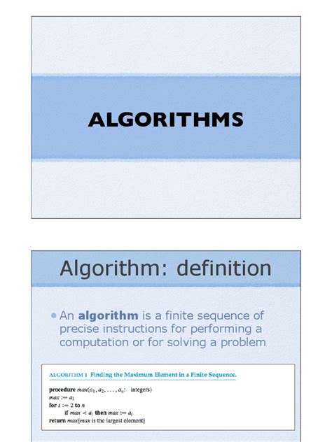 Discrete Mathematics Algorithm | PDF