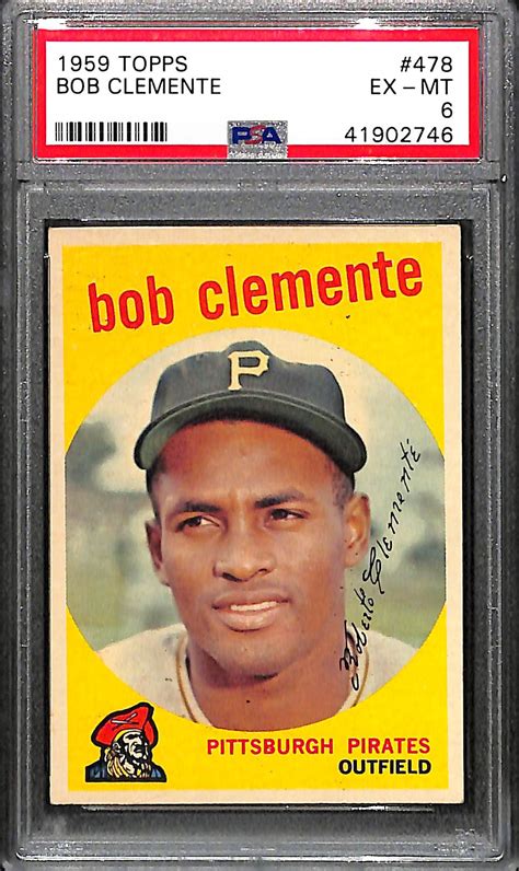 Lot Detail 1959 Topps 478 Roberto Clemente Card PSA 6