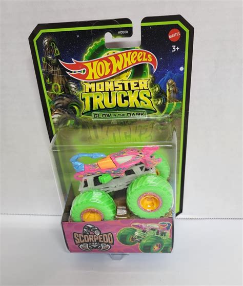 HOT WHEELS Monster Trucks Glow In The Dark Scorpedo FREE SHIPPING
