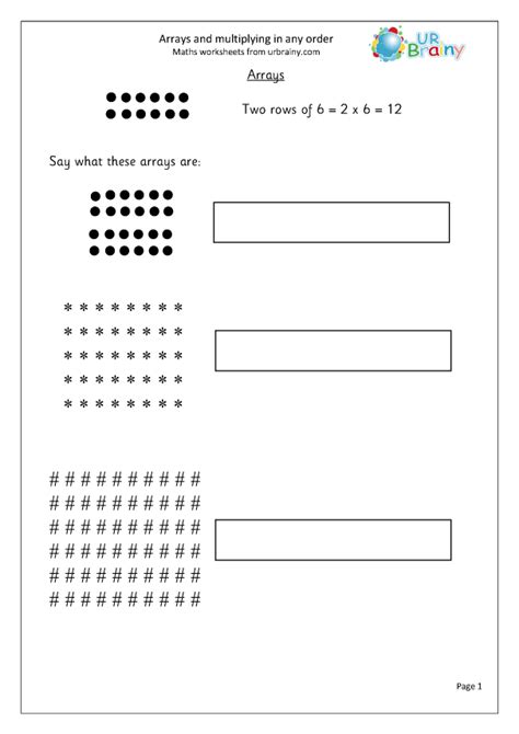 Multiplying With Arrays Worksheets Prntbl Concejomunicipaldechinu Gov Co