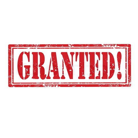 granted stamp stock vector colourbox