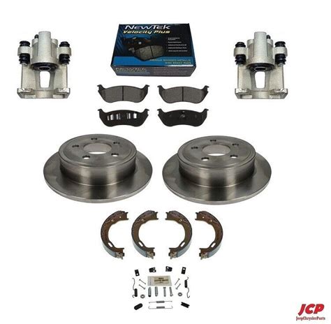 REAR BRAKE CALIPERS DISCS METALLIC PADS SHOES FOR JEEP CHEROKEE