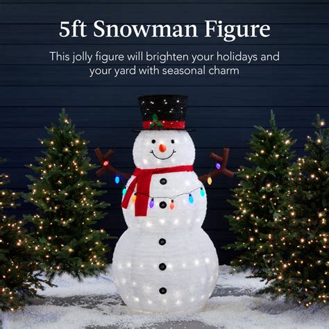 The Holiday Aisle® 5ft Lighted Pop Up Snowman Outdoor Christmas