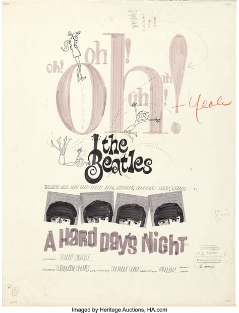 A Hard Day's Night (United Artists, 1964). Very Fine-. Original | Lot ...