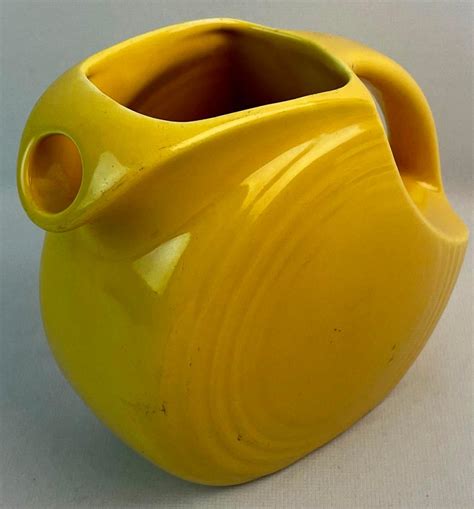 Sold Price Vintage Fiesta Ware Yellow Disk Pitcher April