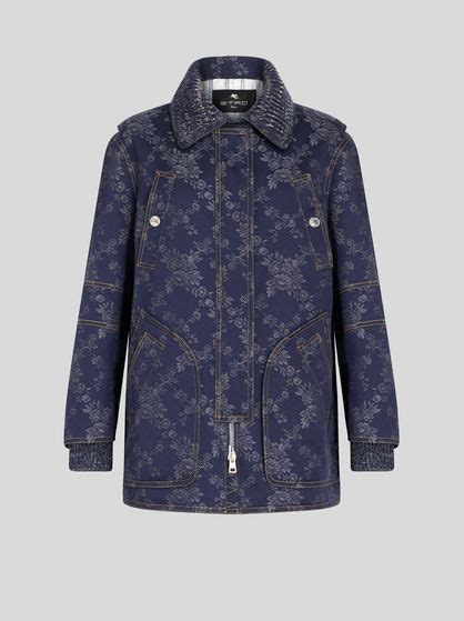 Jacke Aus Jacquard Denim MÄntel Und Jacken Etro