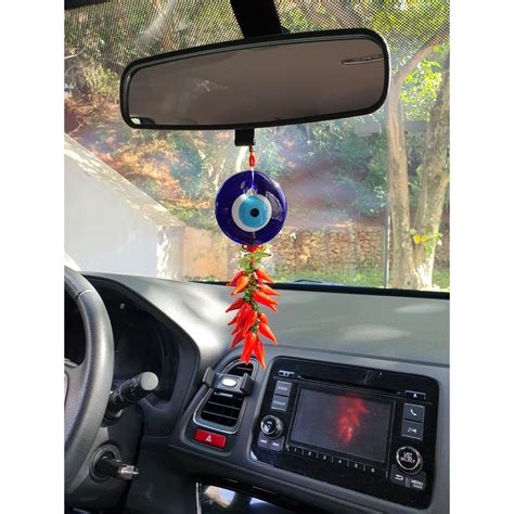 Enfeite Olho Grego Pimenta Para Pendurar Retrovisor Do Carro