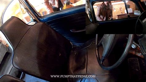 Ptp1261 Jane Domino Cranking Leg Rubbing Tease With Passenger In The 72 Vw Bug Custom 1261