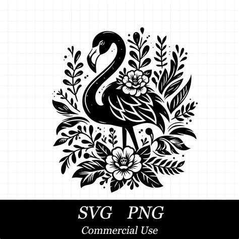 Flamingo Svg File For Cricut Bird Svg Summer Png Commercial Use