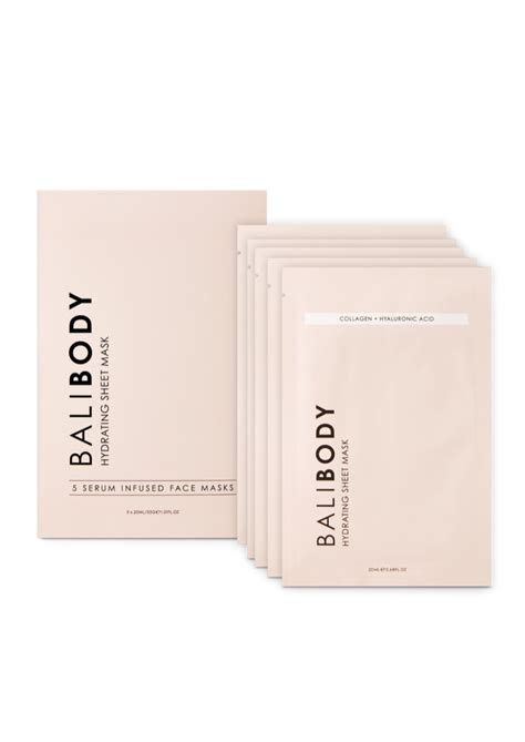 Hydrating Sheet Mask 5 Pack Bali Body Eu