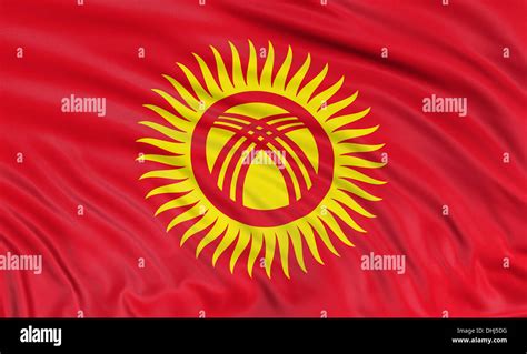 3D Kirghiz flag Stock Photo - Alamy