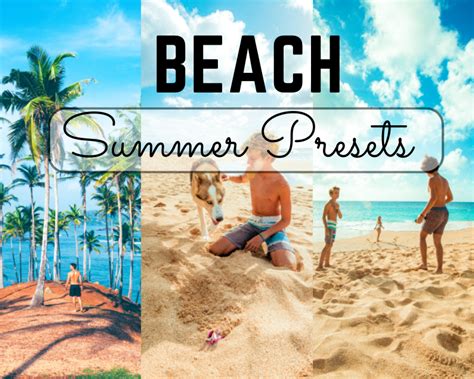 Summer Beach Lightroom Desktop PRESETS 4 Beach Lightroom Desktop