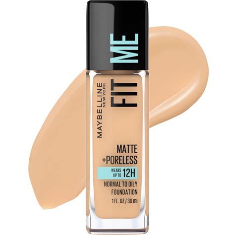 Maybelline Fit Me Matte Poreless Liquid Foundation Makeup 220 Natural Beige 1 Fl Oz