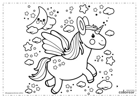 Dibujo De Un Unicornio Cute Para Imprimir Y Colorear Dibujando Con Van