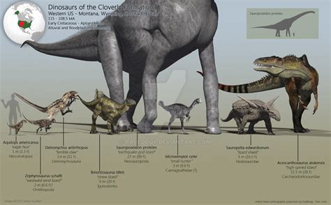 Dinosaurs Of The Cloverly Formation By Paleoguy On Deviantart