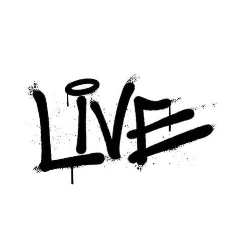 Premium Vector Graffiti Spray Paint Word Live Isolated Vector