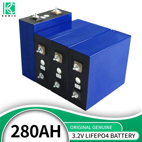 1481632pcs 32v 280ah Lifepo4 배터리 리튬 철 인산염 셀 딥 사이클 4s 12v 24v 팩 요트