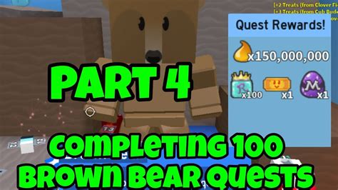 Completing 100 Brown Bear Quests Part 4 In Bee Swarm Simulator YouTube