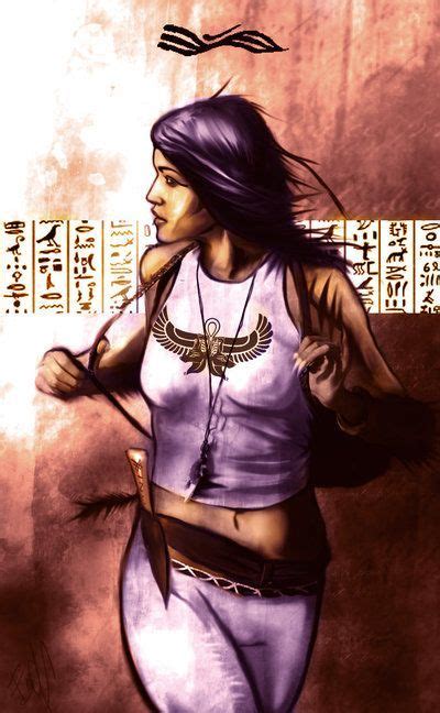 A Painting Of A Woman With Purple Hair And An Eagle On Her Chest In