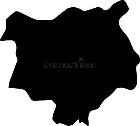 Chiquimula Guatemala Silhouette Map with Transparent Background Stock ...