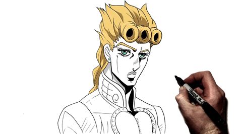 How To Draw Giorno Step By Step Jojo Youtube