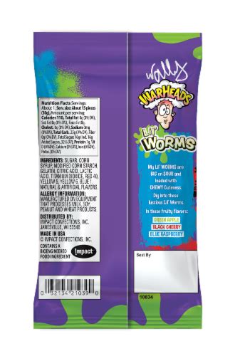 Warheads Lil Worms Sour And Sweet Gummy Worm Candy 1 41 Oz Ralphs