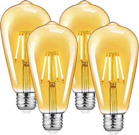 4 Pack Super Bright Edison Led Bulbs 80 Watt Equivalent Vintage 2700k