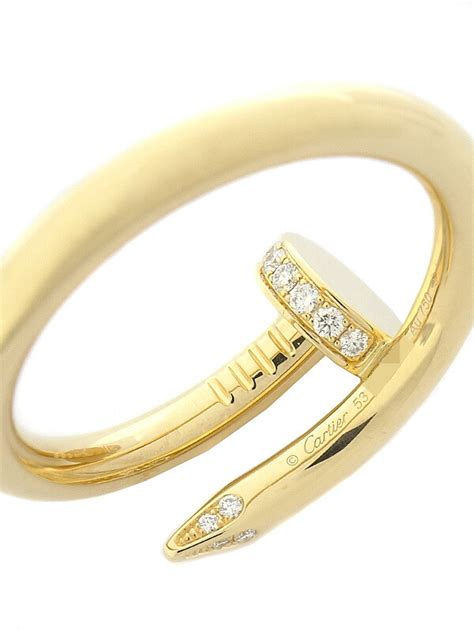 【cartier】カルティエ『k18yg ジュスト アンクル リング ダイヤモンド』13号 1週間保証【中古】2223167860012