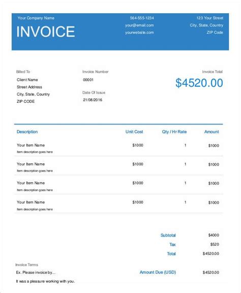 9 Roofing Invoice Templates Free Word Pdf Format Download Free