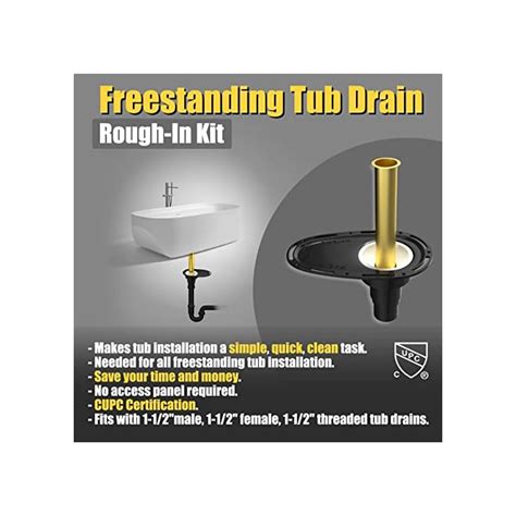 Upgraded Freestanding Tub Drain Rough In Kit For Free Standing Bathtub