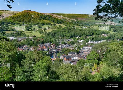 Llangollen aerial view Stock Photo - Alamy