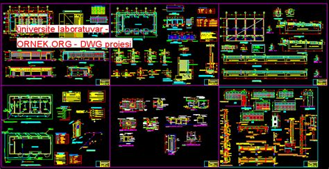 Niversite Laboratuvar Dwg Projesi Autocad Projeler