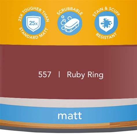 Wilko Tough Washable Ruby Ring Matt Emulsion Paint L Wilko