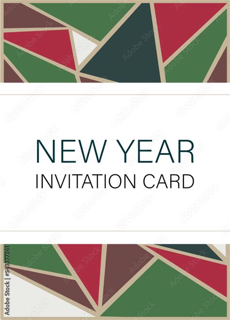 Luxury christmas party Invitation template with gold frame and green and red background ...