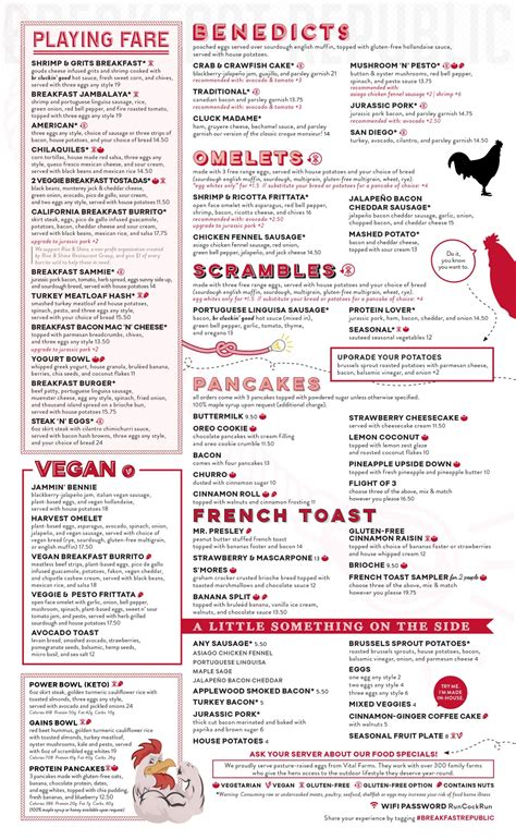 Los Angeles Menu | Breakfast Republic