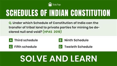 Free Indian Polity Revision Schedules In Indian Constitution Tricks