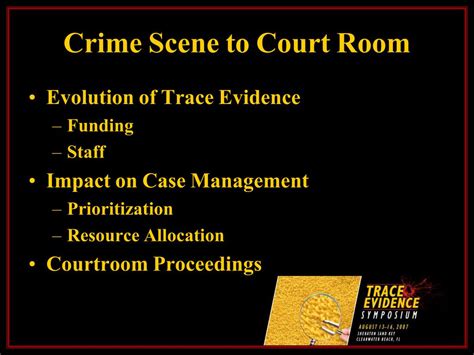 Ppt Case Management Issues From Crime Scene To Court Room Powerpoint