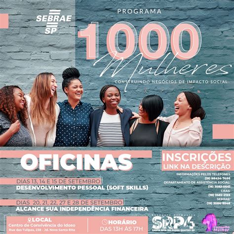 Oficinas Do Programa Mulheres Come Am Em Setembro Est Ncia